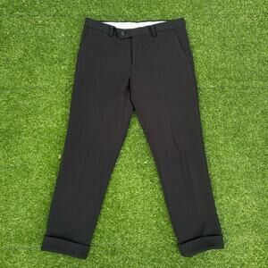 Andersson Bell Men's Black Lumi Turn-Up Trousers Pants